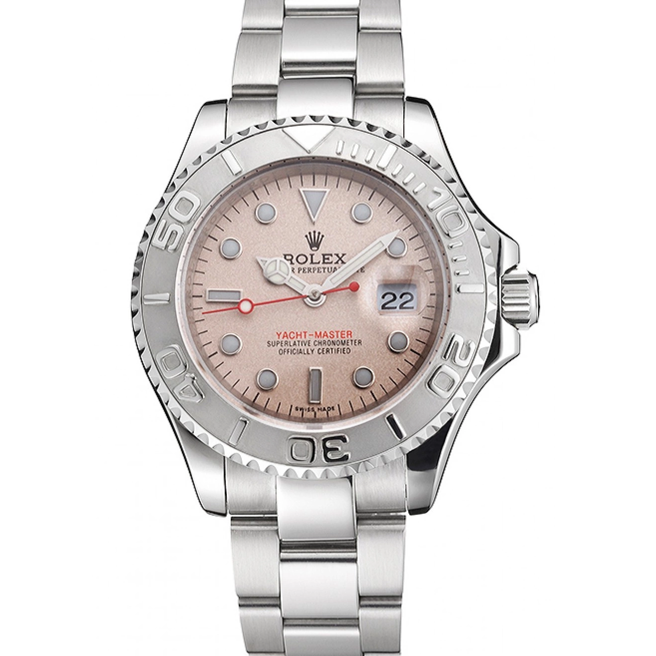 Yacht-Master Dial Stainless Bracelet Swiss Steel Case And Champagne Rolex 0815